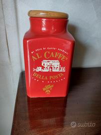 porta caffè Vergano in ceramica e legno