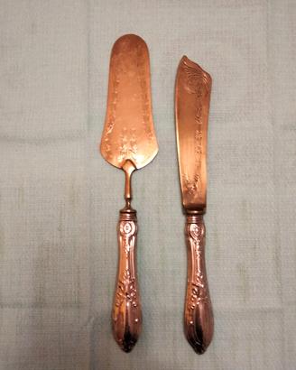 Paletta e coltello vintage da dolci