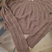 maglione a trecce marrone di subdued