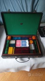 Set  valigetta vintage in pelle da poker DAL NEGRO