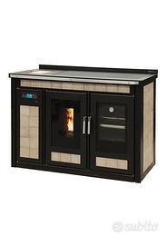 Termocucina a pellet Smart 120 in maiolica Klover