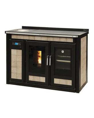 Termocucina a pellet Smart 120 in maiolica Klover