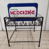 TAVOLINO FERRO BATTUTO QUADRATO