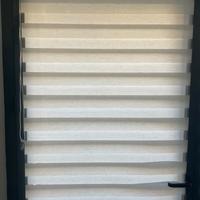 Tenda rullo beije/lino a strisce