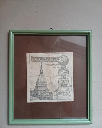 Stampa Vintage Mole Antonelliana 1898 con Cornice