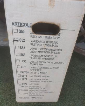 lavabo nuovo. 
