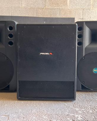 Casse attive rcf piu sub proel