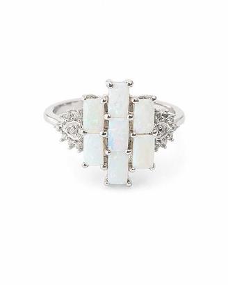 Anello Vintage in Argento 925 con Opali e Diamanti