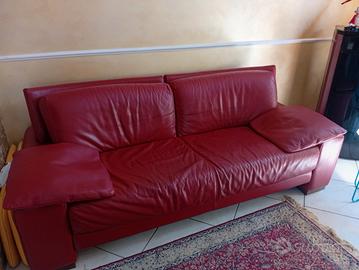 divano 3 posti in pelle 