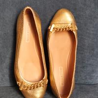 Ballerine  dorate in Pelle n 37, Hugo Boss 