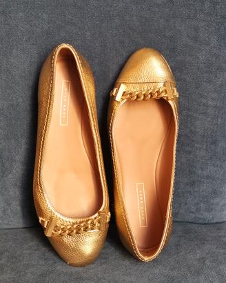Ballerine  dorate in Pelle n 37, Hugo Boss 