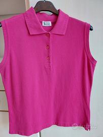 Polo smanicata con collo Andrea mare donna