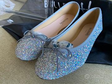 Ballerine con paillettes argento - Nuovo!