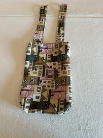 Borsa di stoffa fatta interamente a mano, ricamata