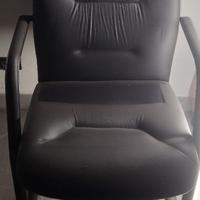 poltrona sedia da ufficio braccioli ecopelle