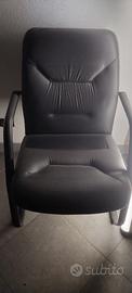 poltrona sedia da ufficio braccioli ecopelle