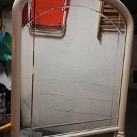 Specchiera Laccata bianco antico con vetri molati