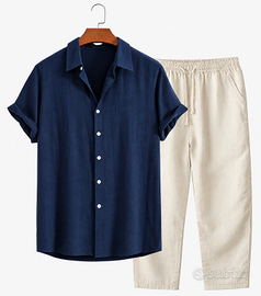 Completo uomo PARIJAN estivo blu beige tg S