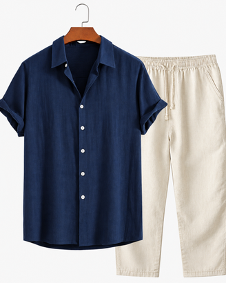 Completo uomo PARIJAN estivo blu beige tg S