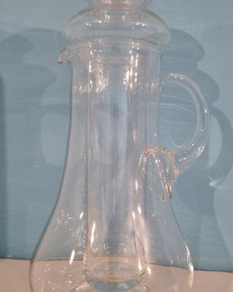 Caraffa in vetro con portaghiaccio interno 