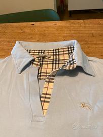 Polo Burberry donna azzurra