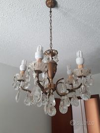 2 lampadari a goccia vetro