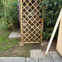 Pannello grigliato steccato in legno