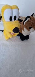Lotto due pupazzi: volpe Trudi e Pluto Disney