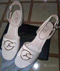 GATTINONI Scarpe Donna Sandali Bianco Pelle Tg. 41