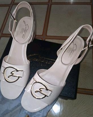 GATTINONI Scarpe Donna Sandali Bianco Pelle Tg. 41