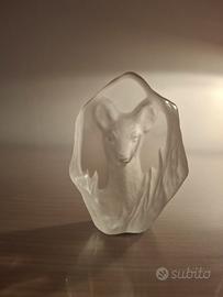 Scultura in cristallo al piombo - Cervo