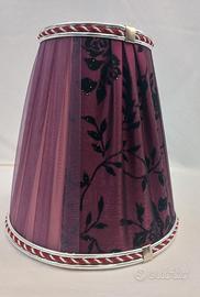 8 paralumi tessuto plissettato alternato organza