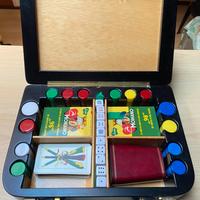 COFANETTO IN LEGNO - CARTE GIOCO, FICHES,DADI