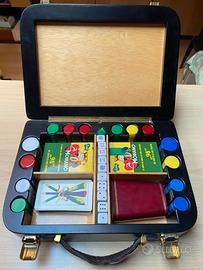 COFANETTO IN LEGNO - CARTE GIOCO, FICHES,DADI