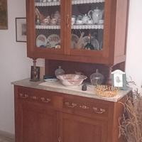 Credenza Restaurata in legno massello e marmo