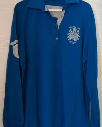 T-shirt a maniche lunghe blu elettrico Elena Miro'