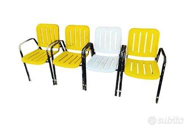 Set di 4 Sedie Industriali da Bar