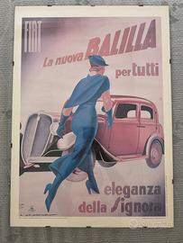 Poster vintage con cornice in vetro 50x70