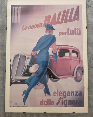 Poster vintage con cornice in vetro 50x70