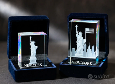 Set statuette in cristallo 3D "New York City"