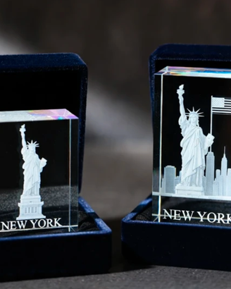 Set statuette in cristallo 3D "New York City"