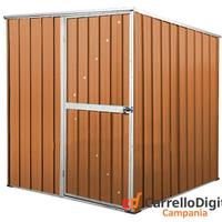 Box da giardino lamiera 175x185cm legno chiaro