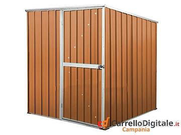 Box da giardino lamiera 175x185cm legno chiaro