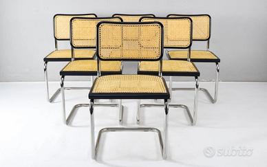 SET di 4 Sedie CESCA in nero by MDF Italia Milano