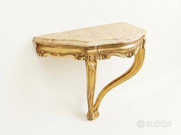 (2pz) consolle  Rococò/Luigi XV con piano in marmo