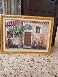 Quadro vintage Pietro Pavese cornice dorata