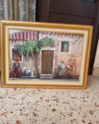 Quadro vintage Pietro Pavese cornice dorata