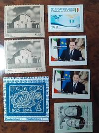Lotto 7 3francobolli commemorativi Italia + 104 e