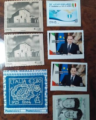 Lotto 111 francobolli 7commemorativi Italia  104 e