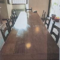 Tavolo artigianale in castagno 200x85